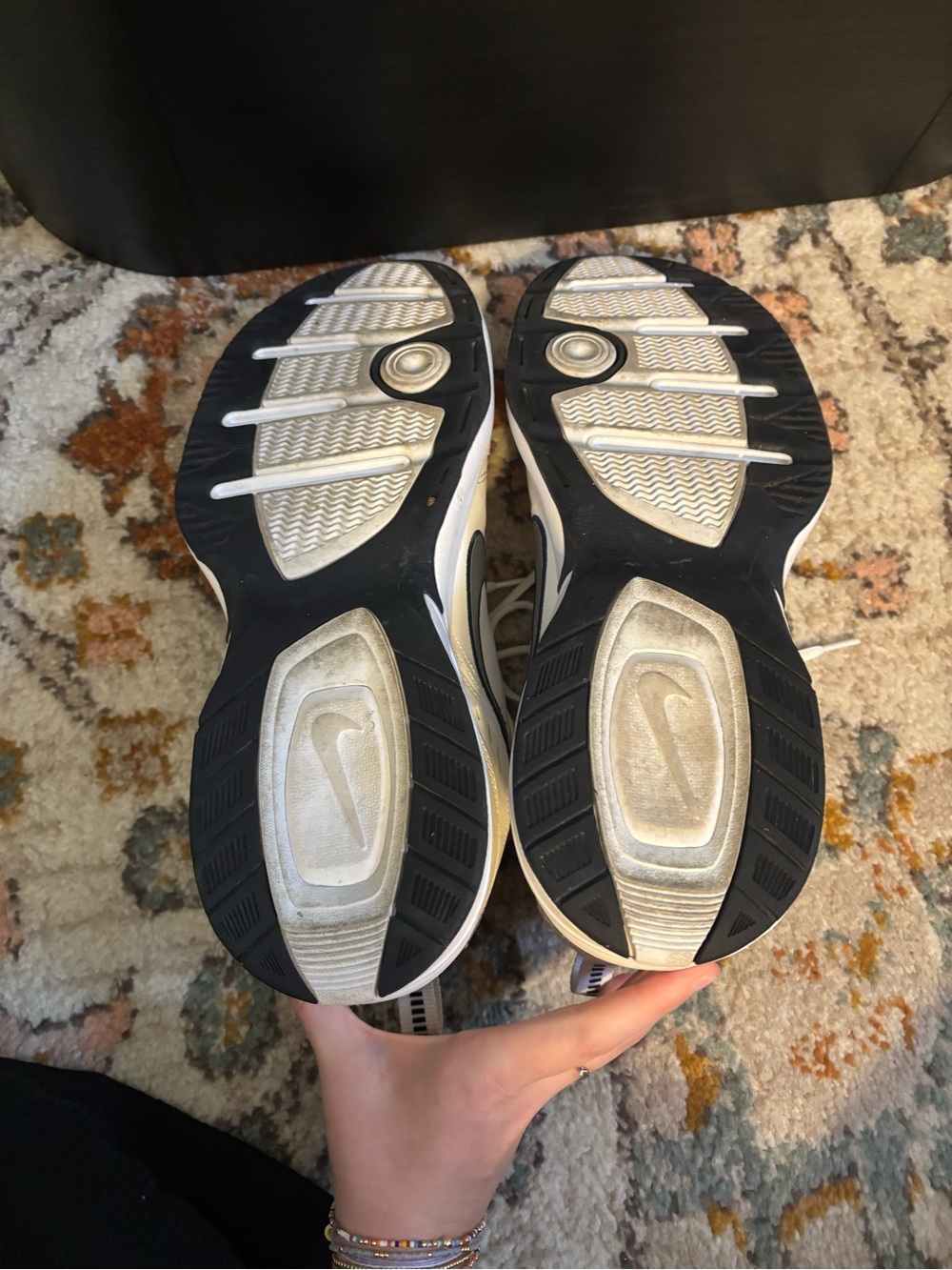 Nike Men’s Nike Air Monarch IV White/Navy Size 15 - Picture 4 of 6